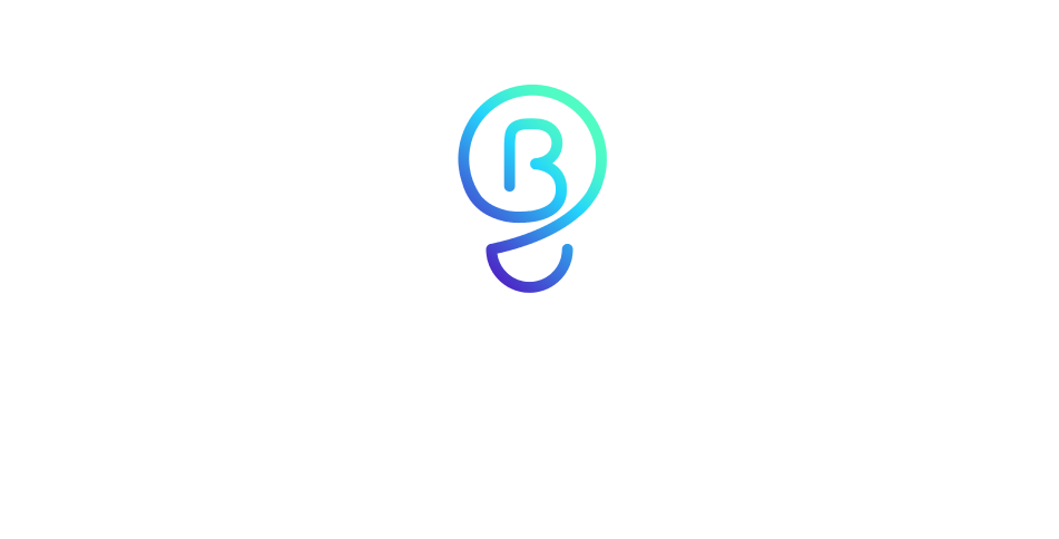 BrightShift white and gradient blue purple green logo large